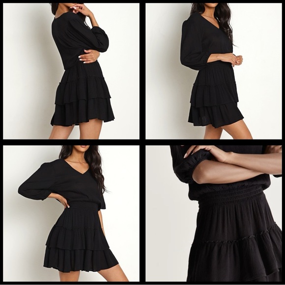 Z Supply Stella Solid Mini Dress in Black Size Small - Picture 5 of 13